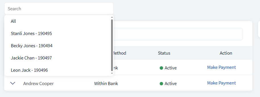 Manage Beneficiaries - Multi Customer